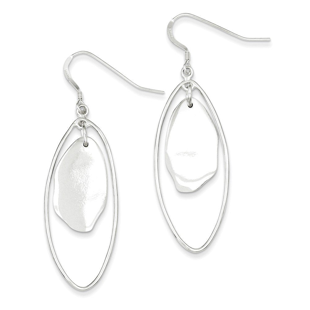 Sterling Silver Dangle Circle Earrings QE5656