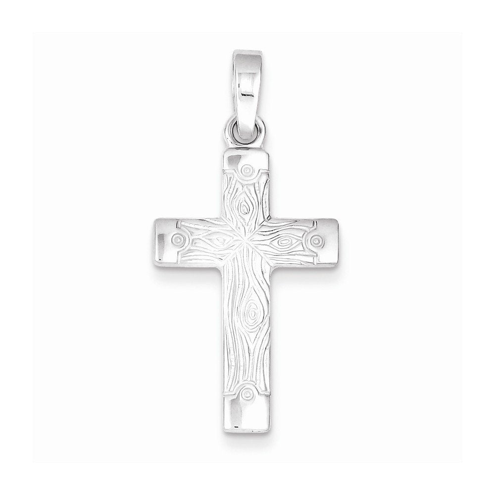 Sterling Silver Polished Cross Pendant QC7292