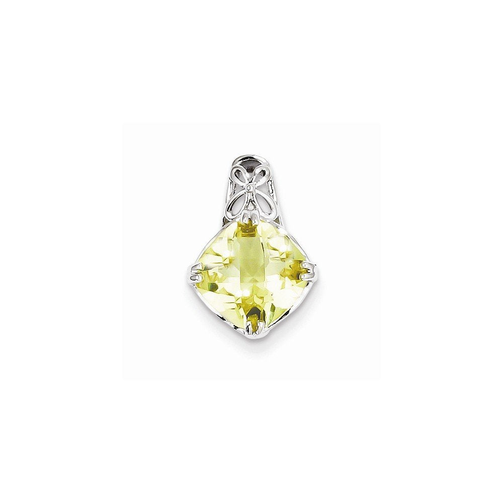 Sterling Silver Lemon Quartz Pendant QP2931LQ