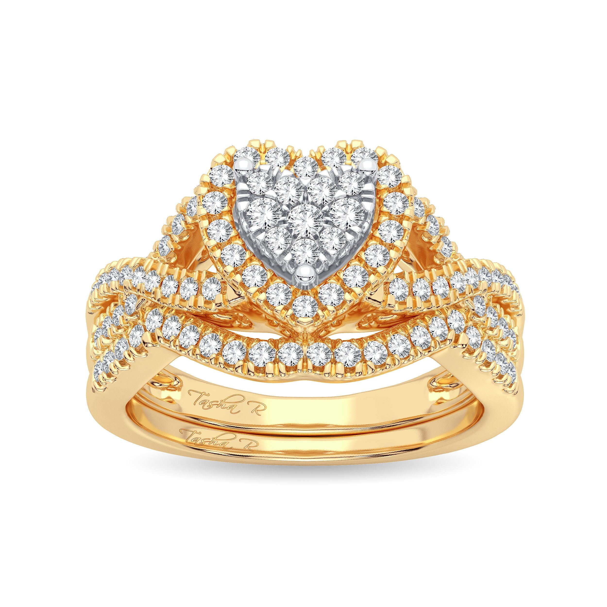 14K Yellow Gold Gorgeous 0.50Ct Diamond Bridal Ring