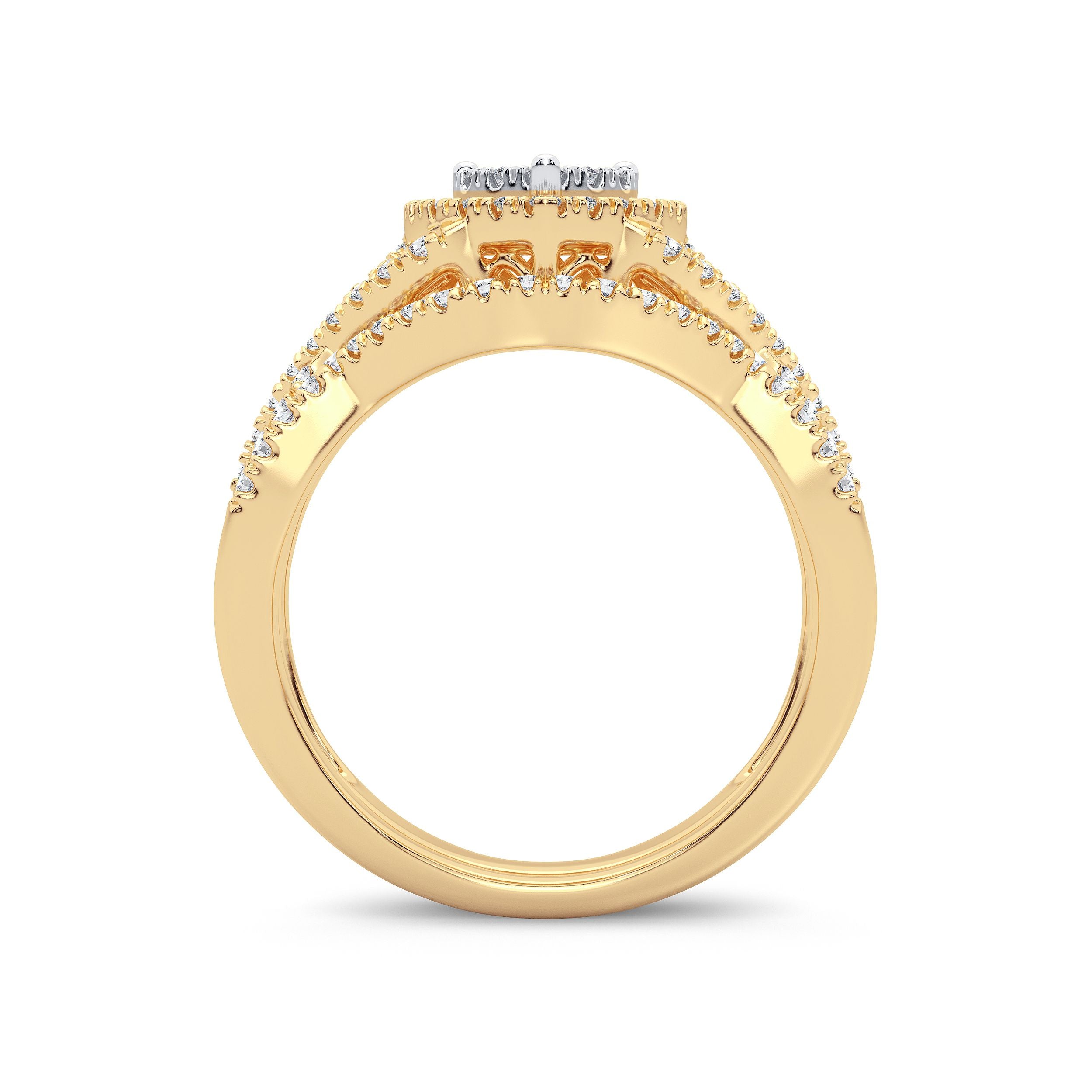 14K Yellow Gold Gorgeous 0.50Ct Diamond Bridal Ring