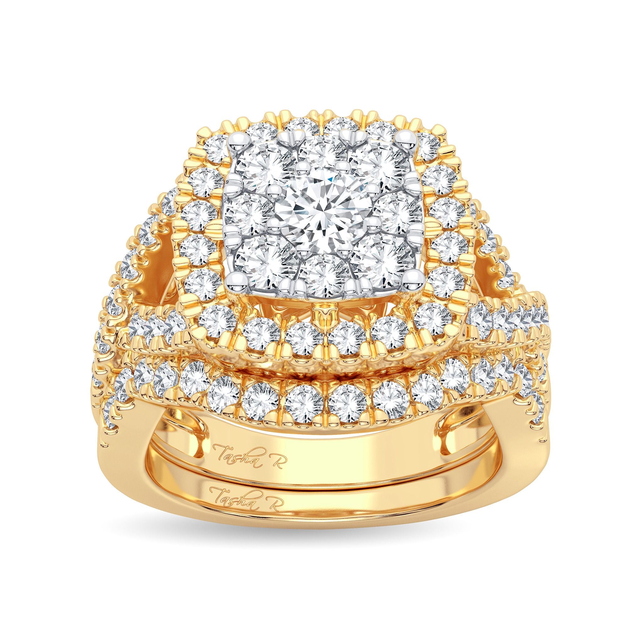 14K Yellow Gold Elegant 2.00Ct Diamond Bridal Ring