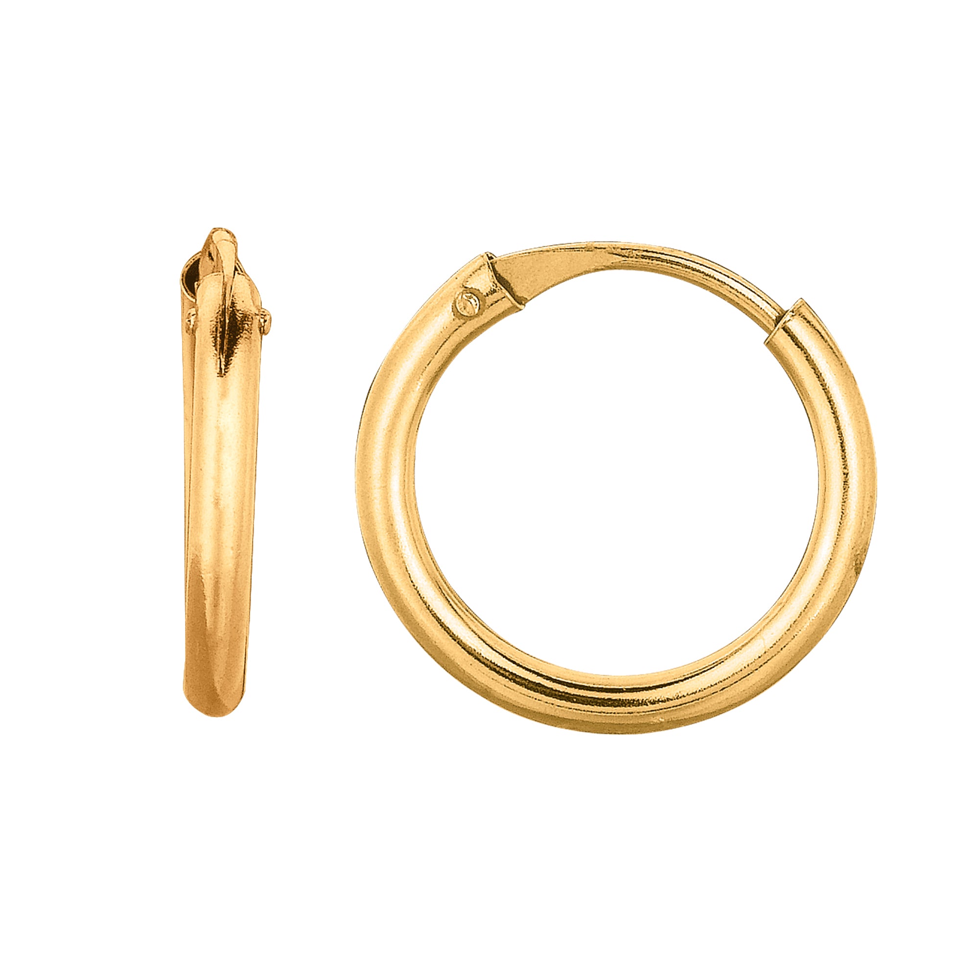 10K Yellow Gold Mini Endless Hoop Earring