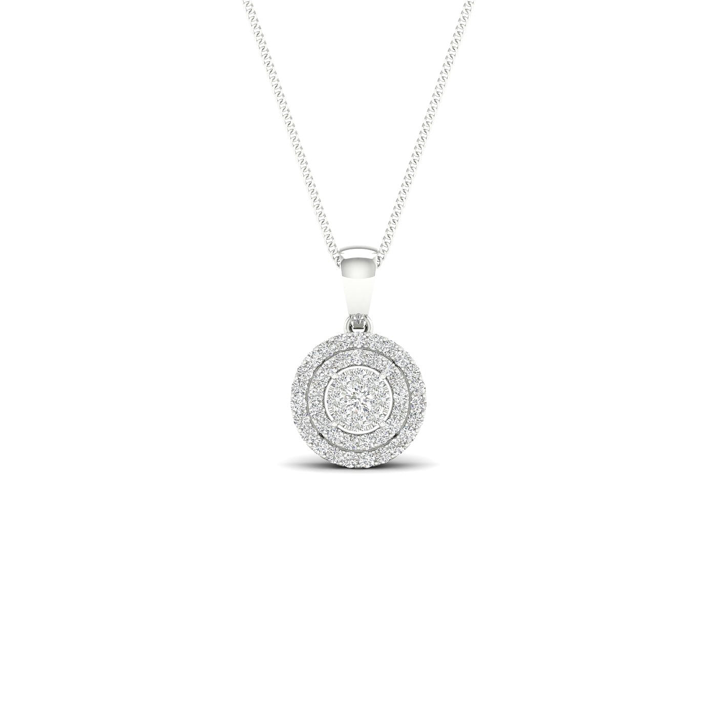 10K White Gold Magnifcnet 0.13Ct Diamond Pendant