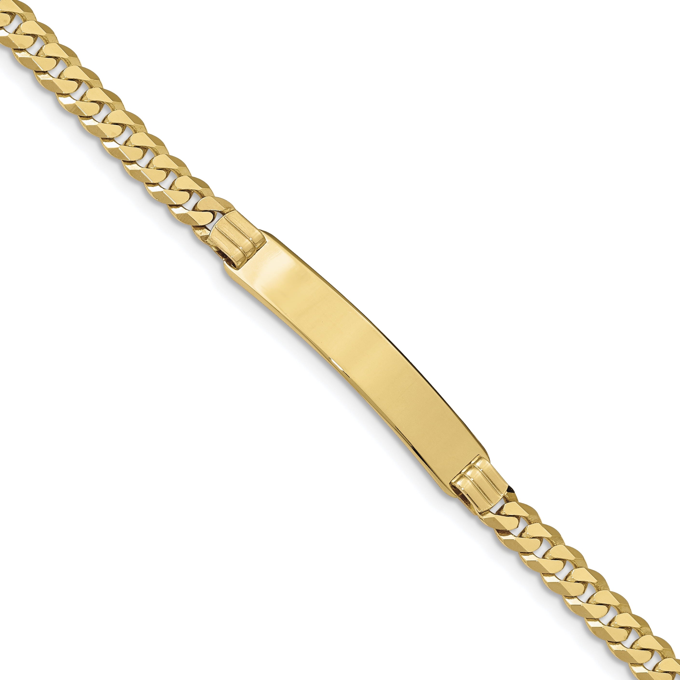 14K Curb Link ID Bracelet