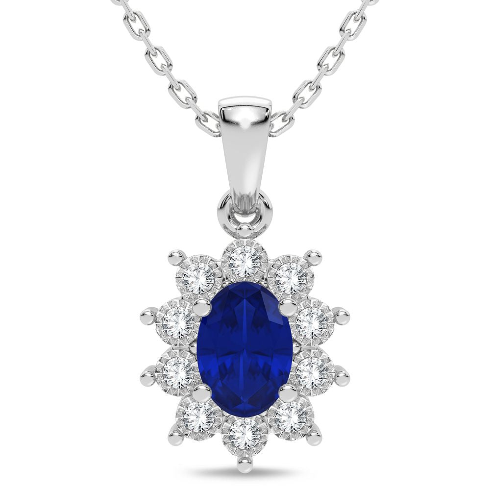 10K White Gold Dazzling 0.05Ct Diamond Pendant