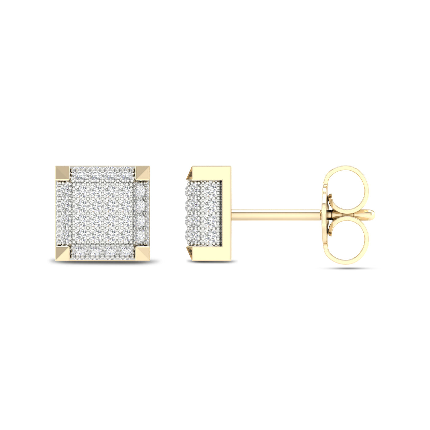 10K Yellow Gold Exquisite 0.33Ct Diamond Earring