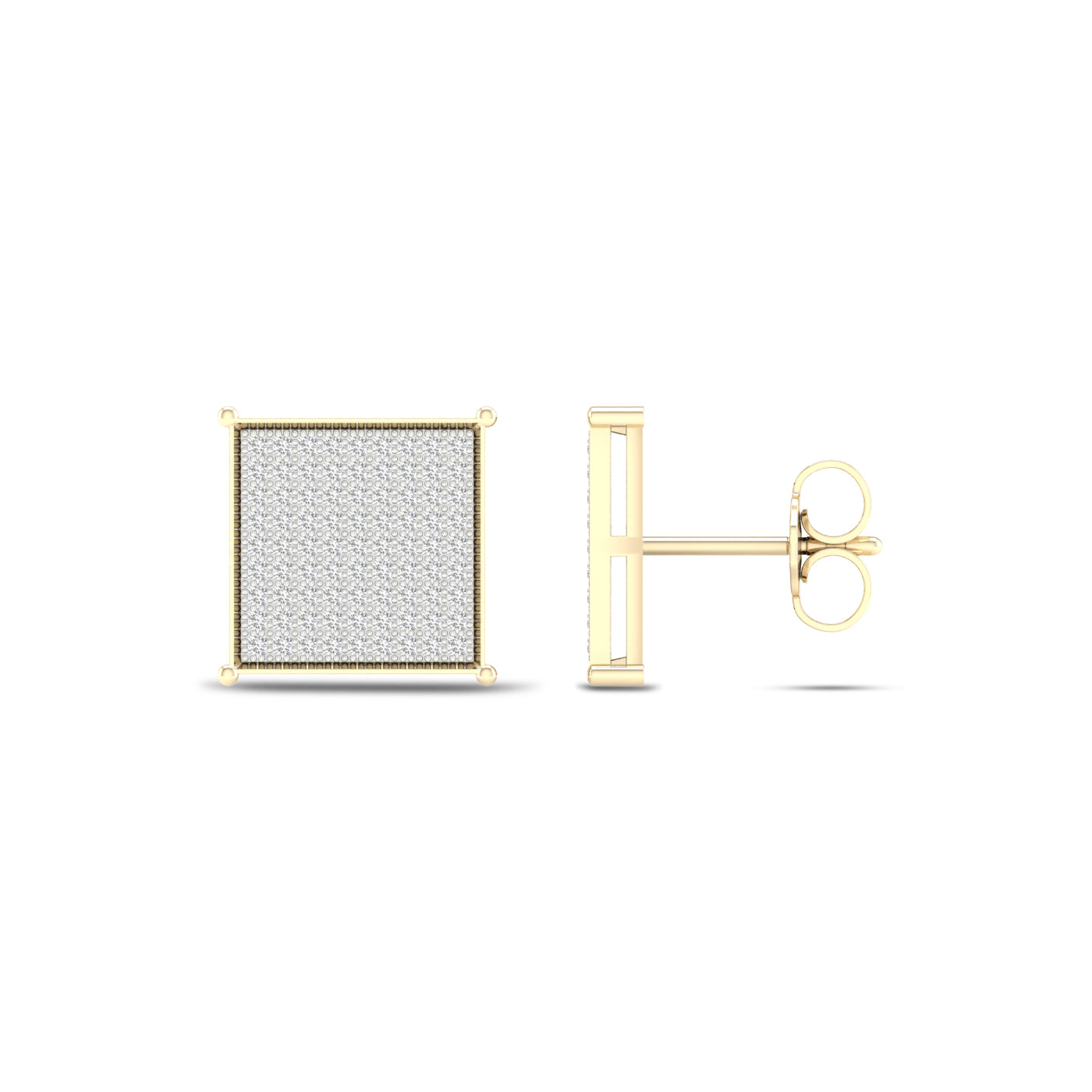 10K Yellow Gold Gorgeous 0.50Ct  Diamond  Earring