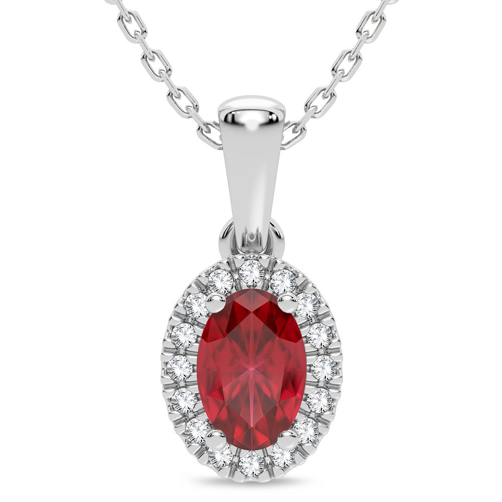 14K White Gold Magnifcnet 0.05Ct Diamond Pendant