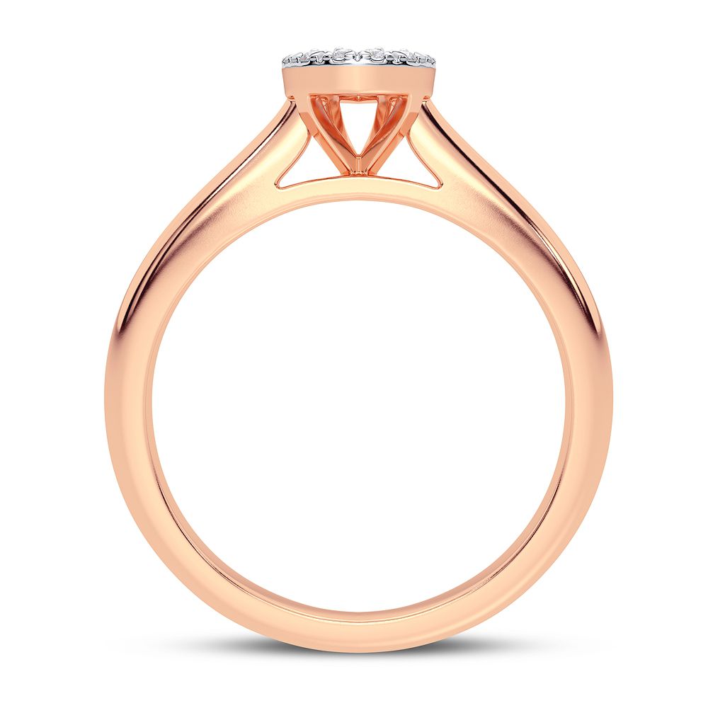 14K Rose Gold Elegant 0.25Ct Diamond Ring