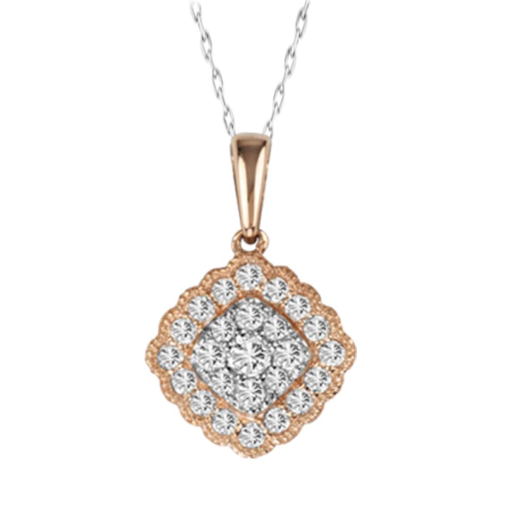 14K Rose Gold Gorgeous 0.33Ct Diamond Pendant