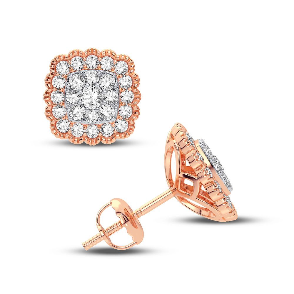 14K Rose Gold Gorgeous 0.50Ct Diamond Earring