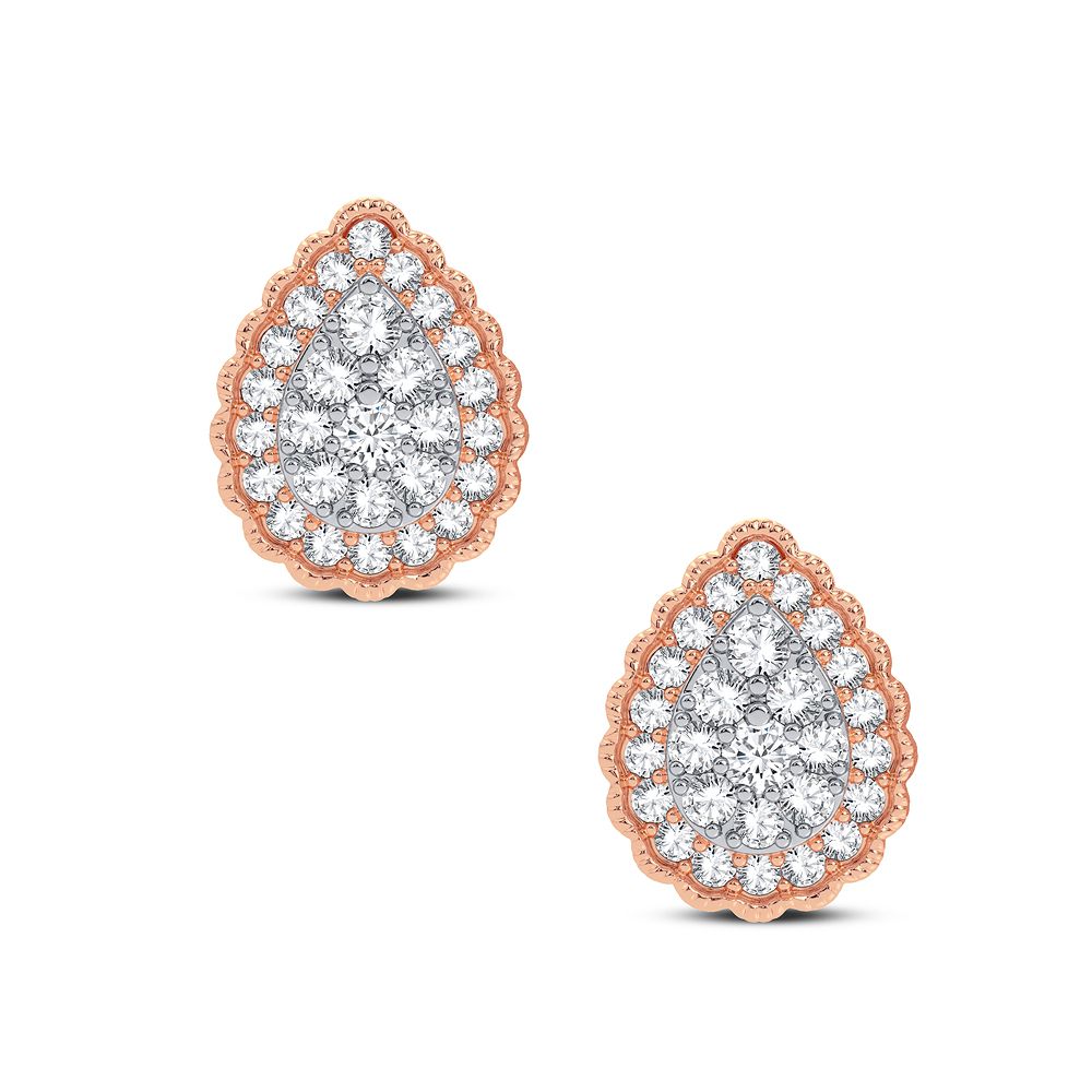 14K Rose Gold Magnifcnet 0.50Ct Diamond Earring