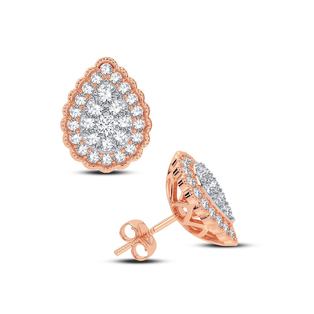 14K Rose Gold Magnifcnet 0.50Ct Diamond Earring