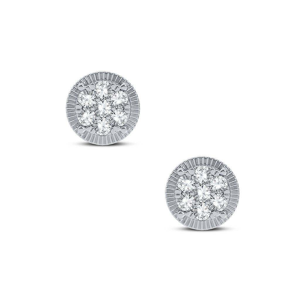 14K White Gold Magnifcnet 0.25Ct Diamond Earring