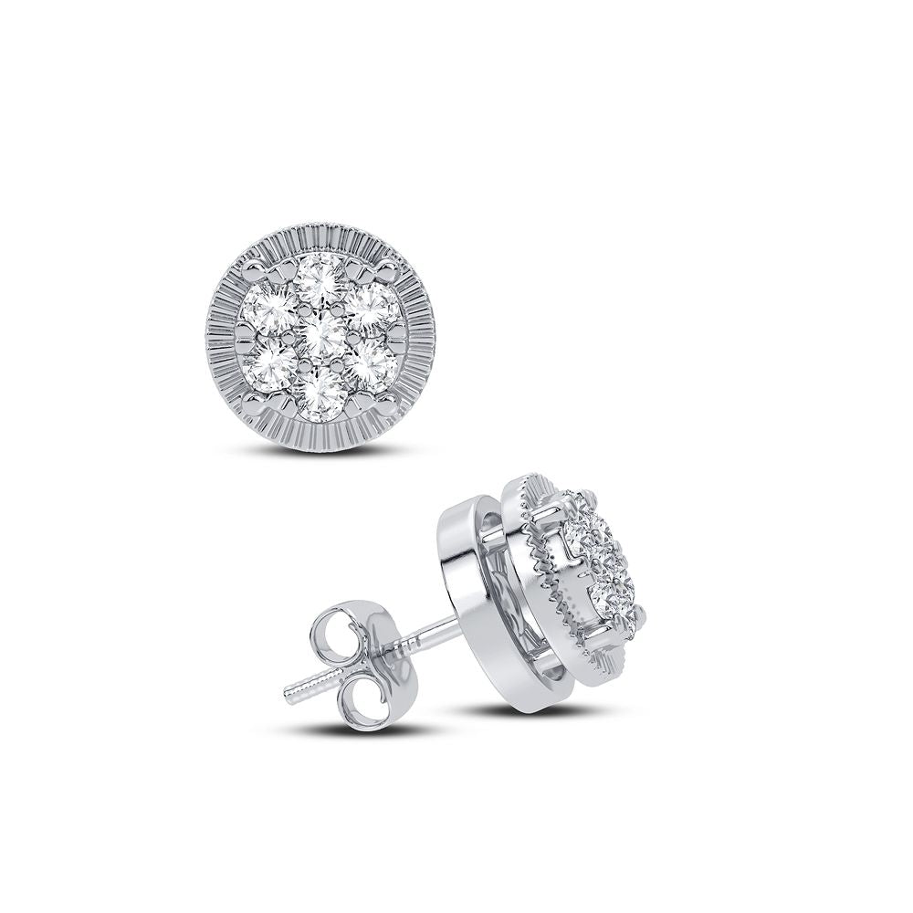 14K White Gold Magnifcnet 0.25Ct Diamond Earring