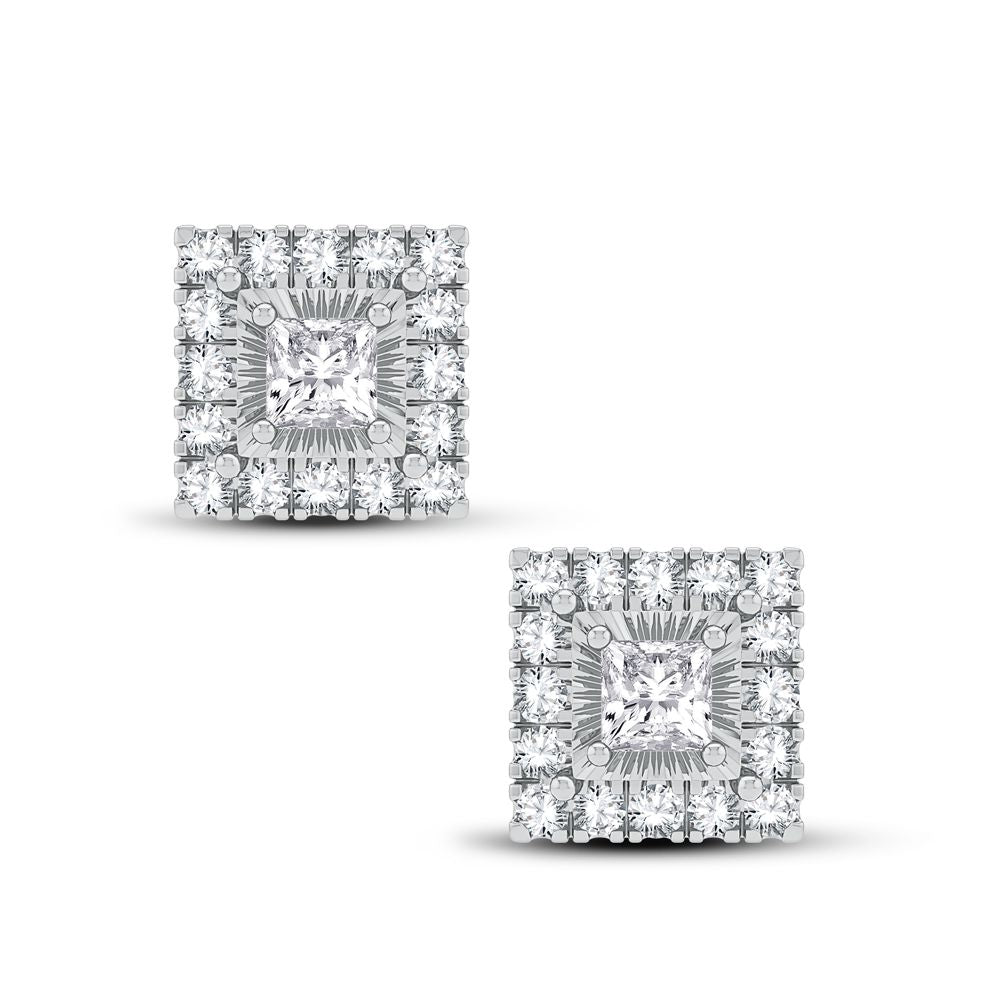 14K White Gold Exquisite 0.40Ct Diamond Earring