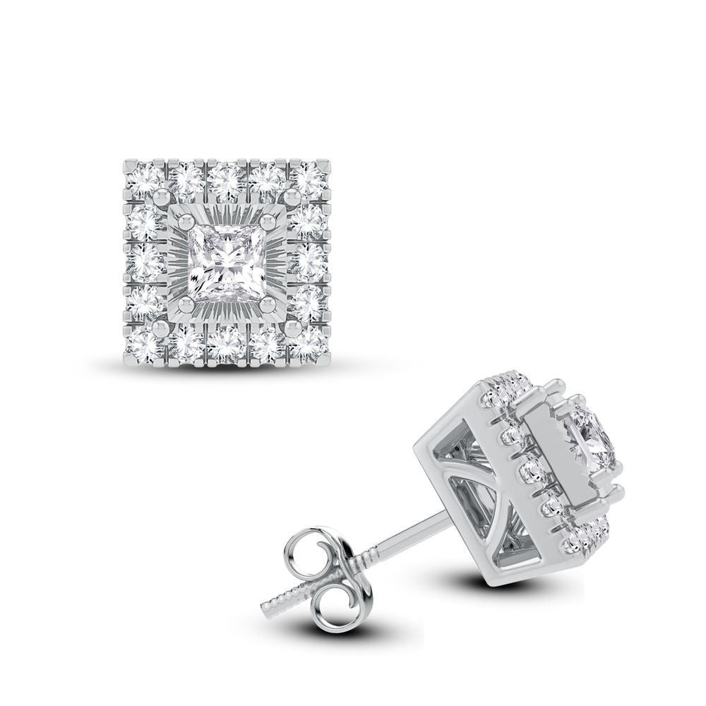 14K White Gold Exquisite 0.40Ct Diamond Earring