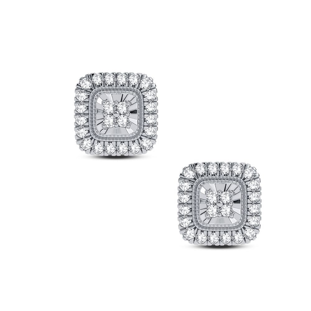 14K White Gold Magnifcnet 0.33Ct Diamond Earring