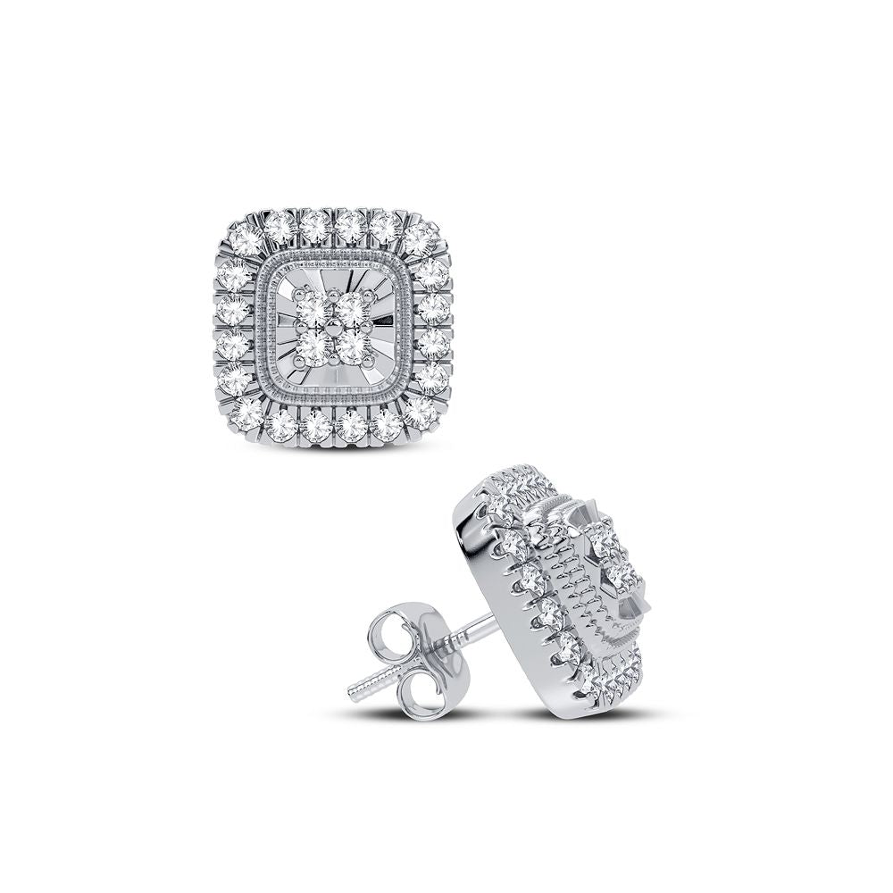 14K White Gold Magnifcnet 0.33Ct Diamond Earring