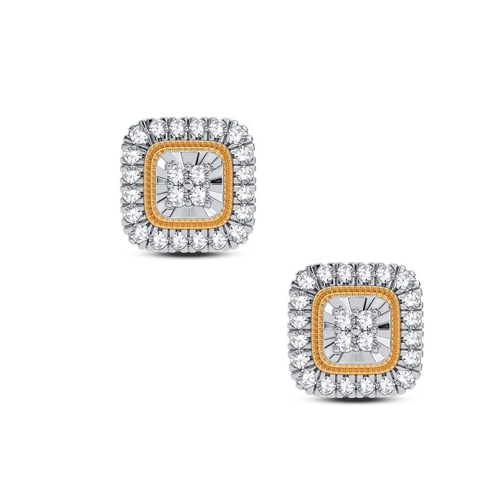 14K Yellow Gold Dazzling 0.33Ct Diamond Earring