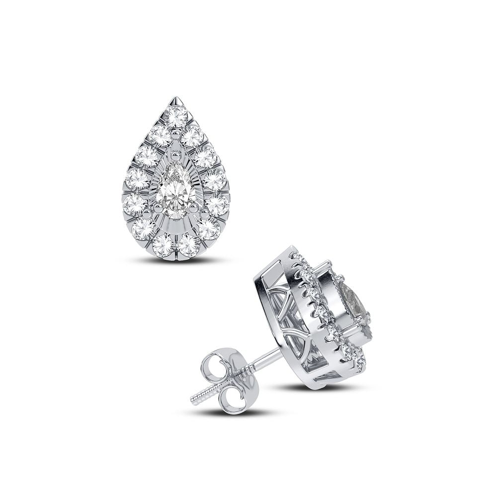 14K White Gold Gorgeous 0.40Ct Diamond Earring