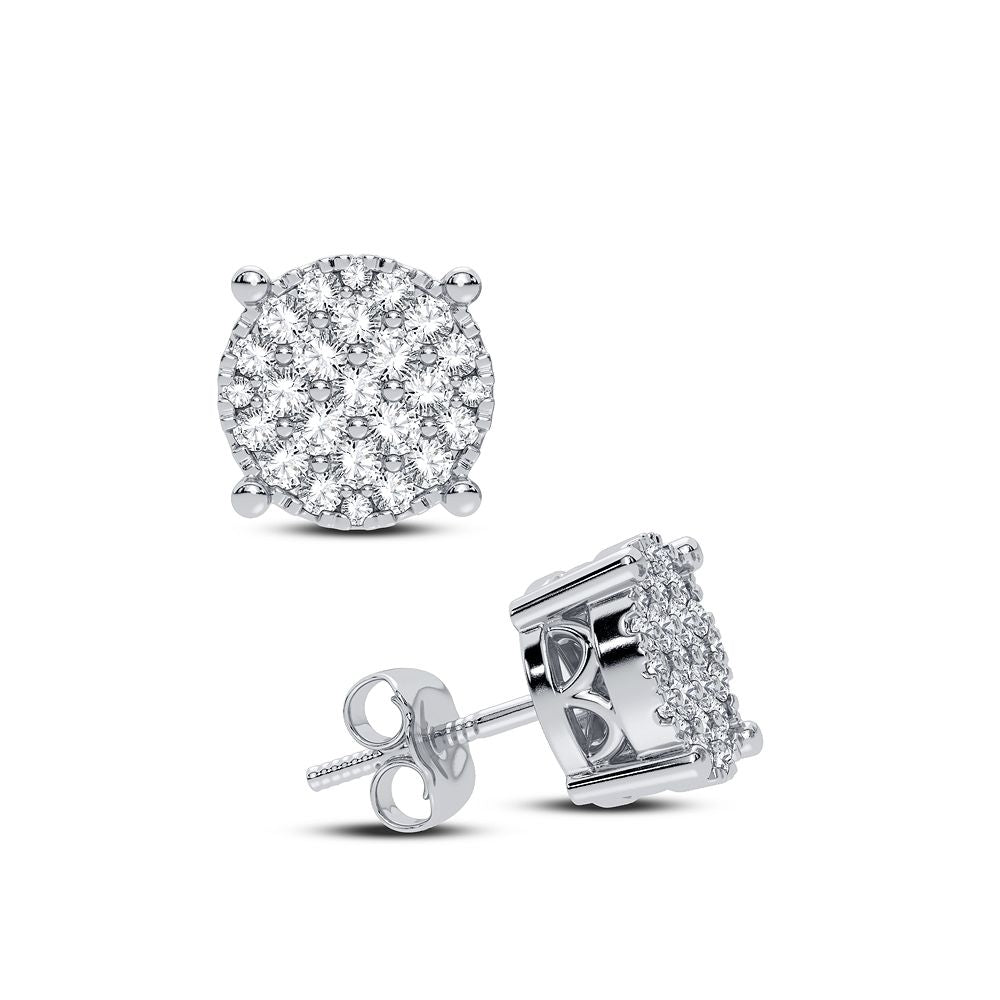 14K White Gold Exquisite 0.53Ct Diamond Earring