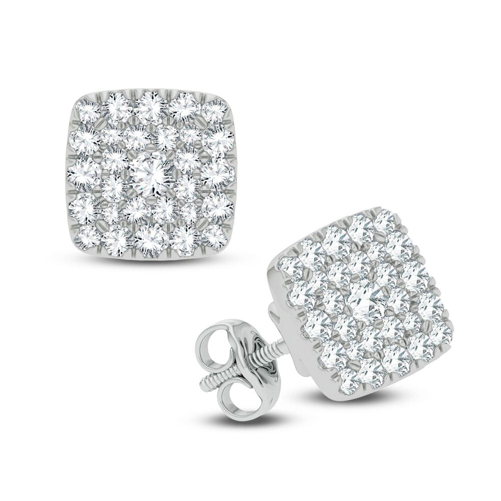 14K White Gold 0.50Ct Diamond Earring