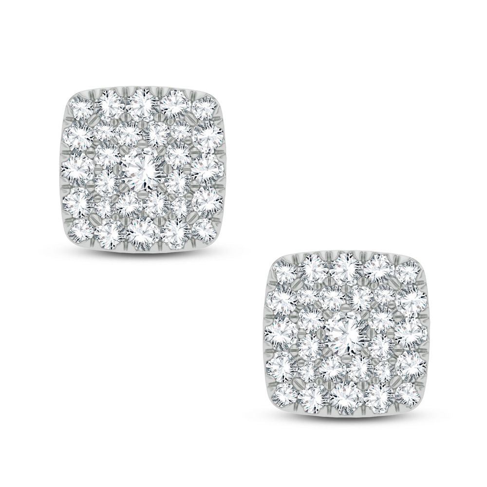 14K White Gold 0.50Ct Diamond Earring