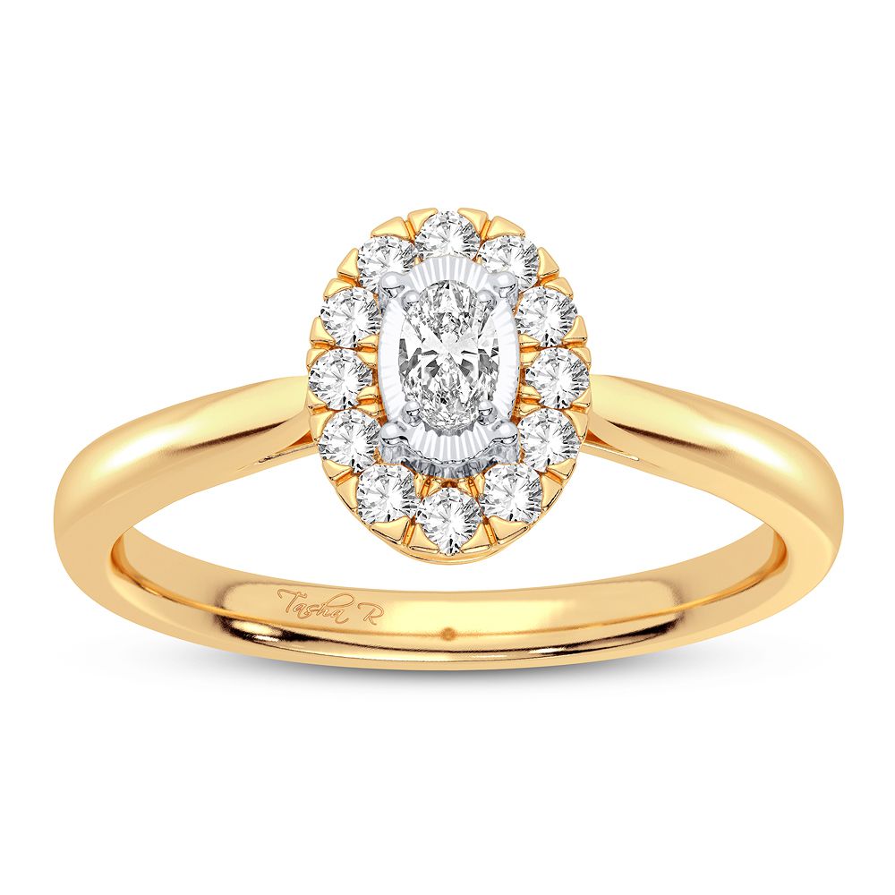 14K Yellow Gold Magnifcnet 0.25Ct Diamond Ring