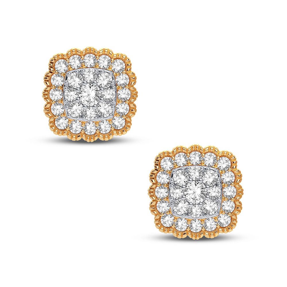 14K Yellow Gold Exquisite 0.50Ct Diamond Earring