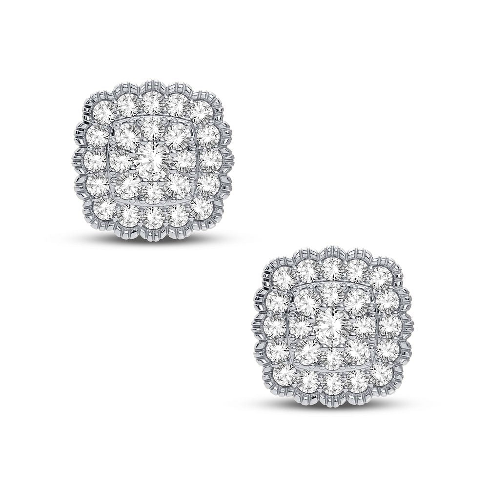 14K White Gold Gorgeous 0.50Ct Diamond Earring