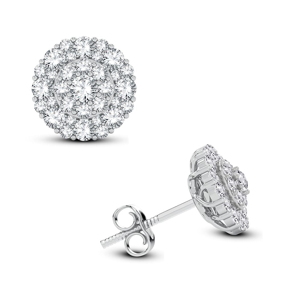 14K White Gold Exquisite 0.50Ct Diamond Earring