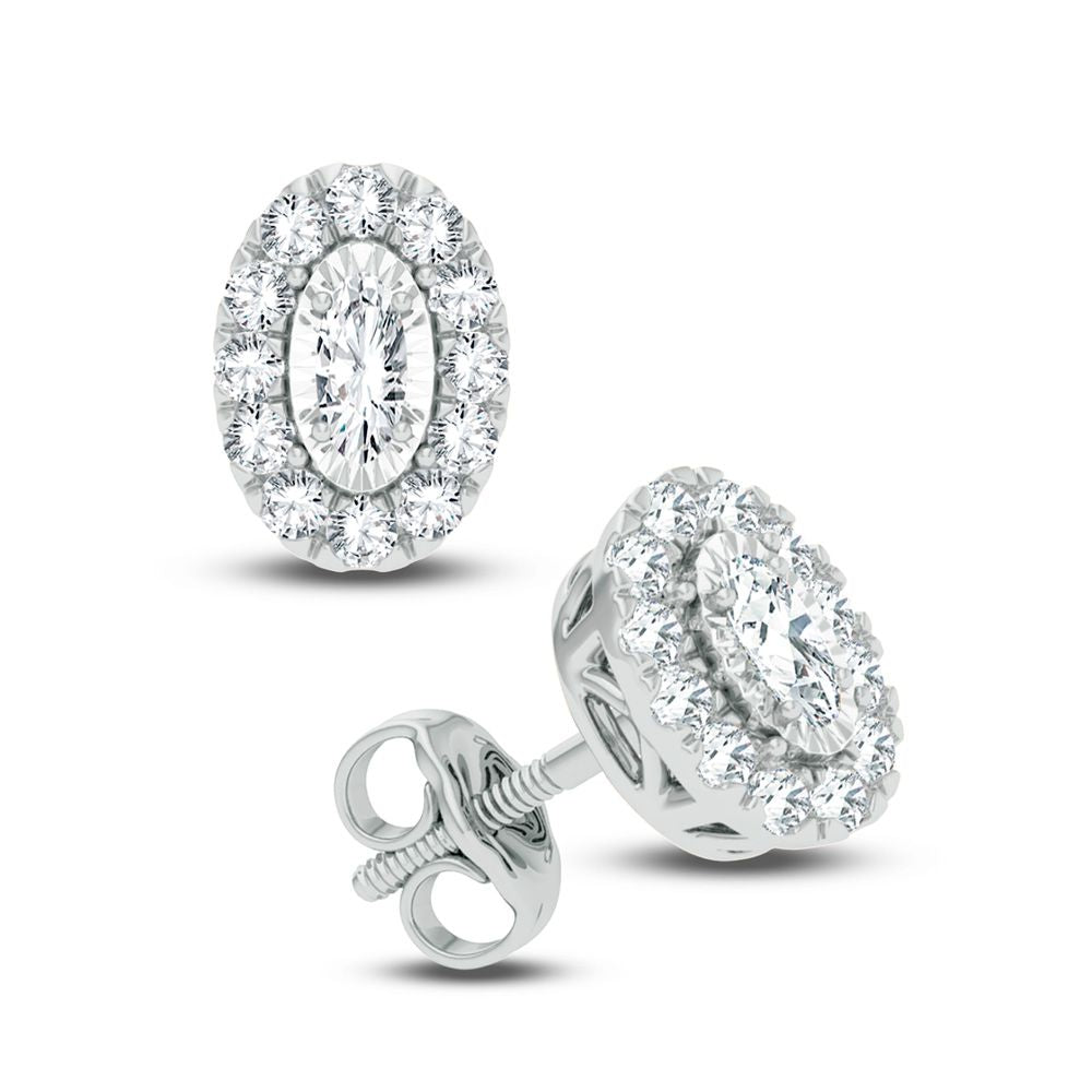 14K White Gold 0.40Ct Diamond Earring