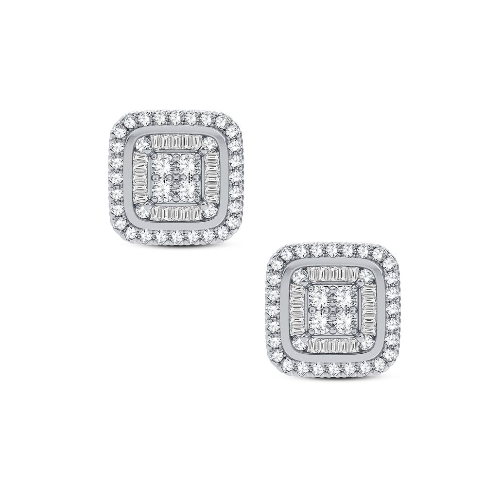 14K White Gold Exquisite 0.40Ct Diamond Earring