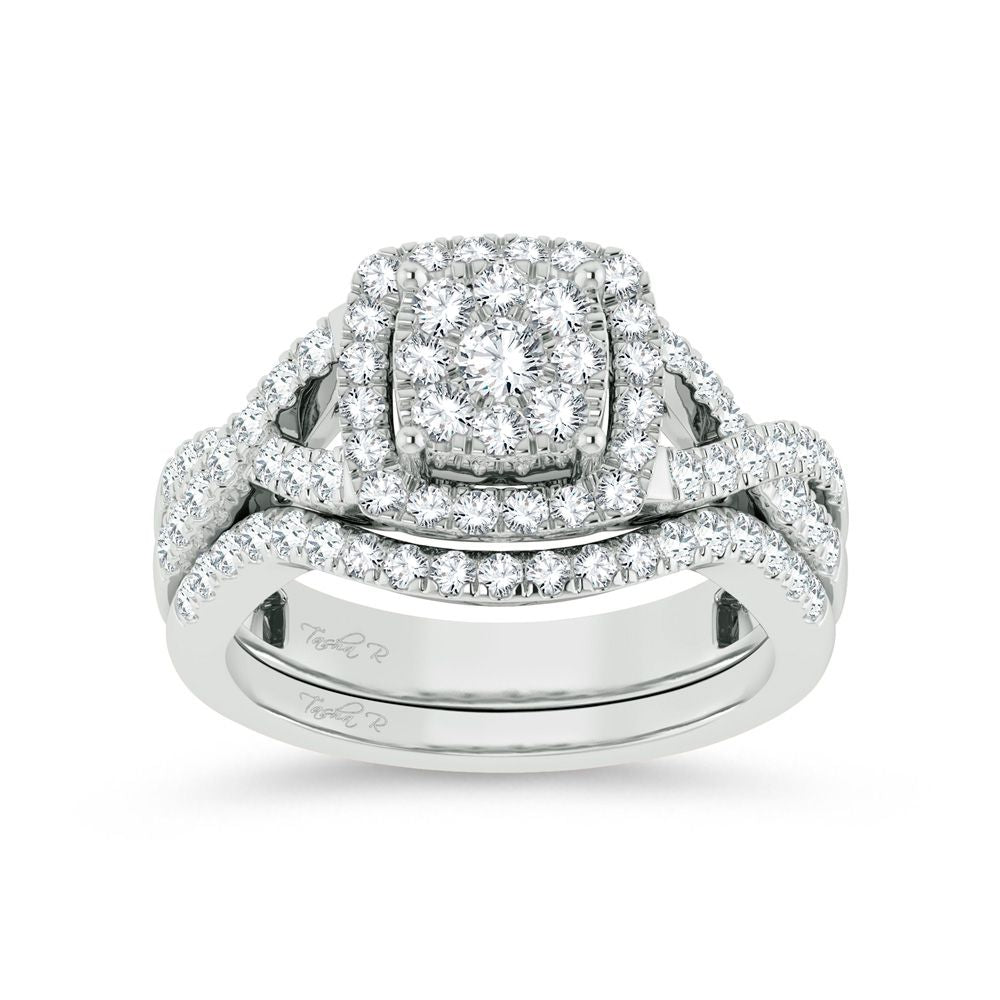 14K White Gold 1.00Ct Diamond Bridal Ring