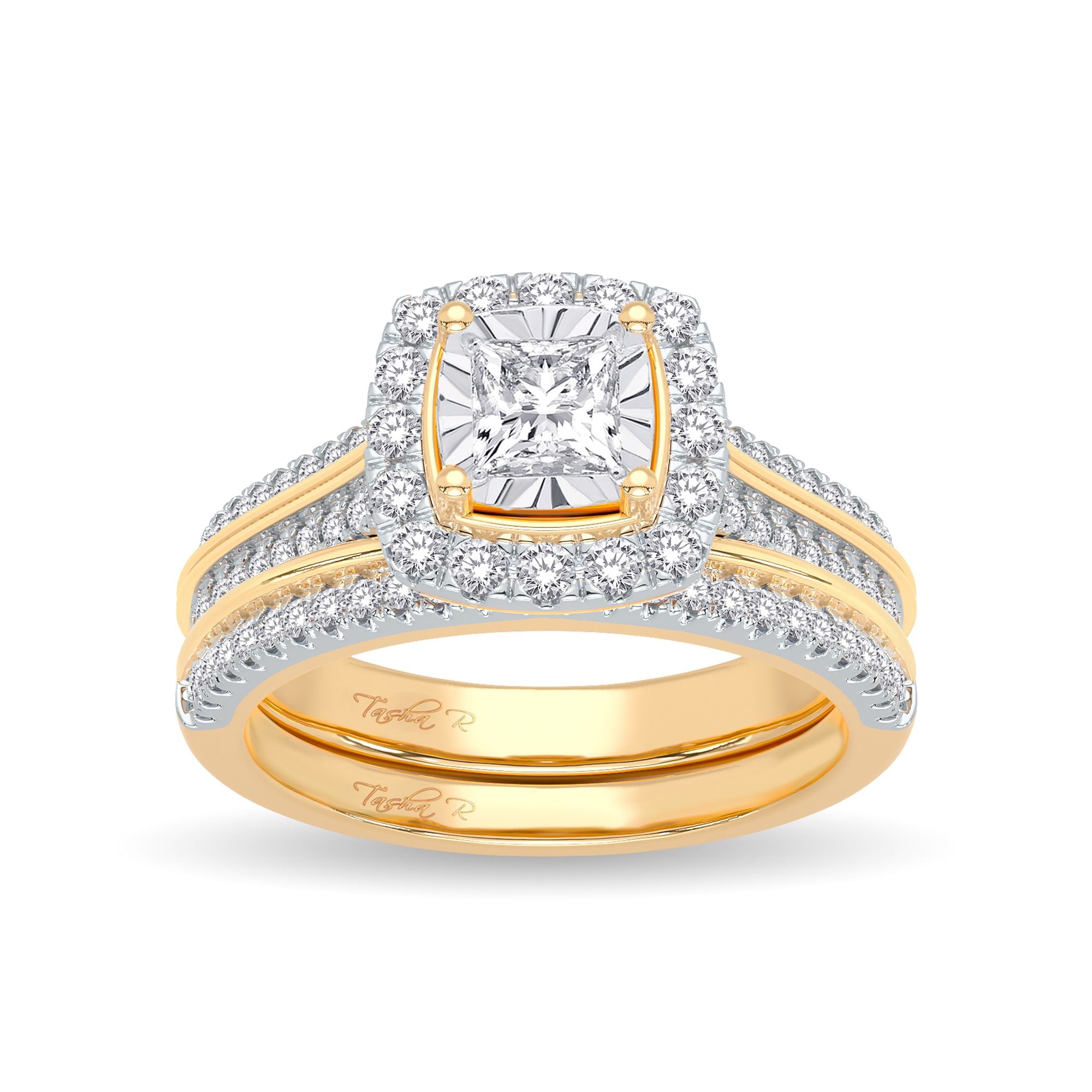 14K Yellow Gold Beautiful 0.64Ct Diamond Bridal Ring