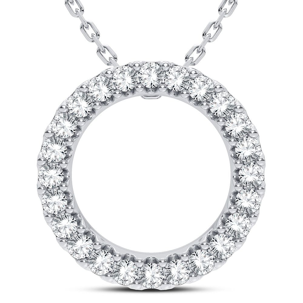 14K White Gold Beautiful 0.25Ct Diamond Pendant