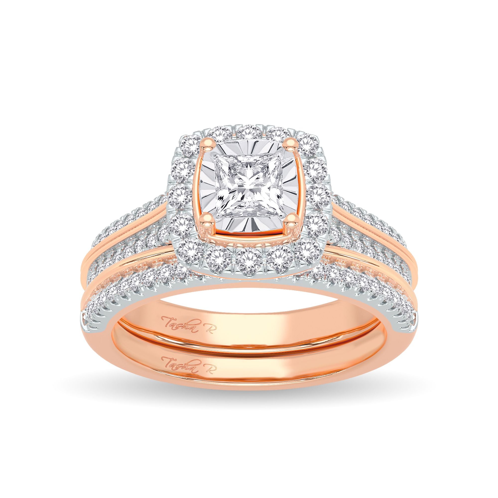 14K Rose Gold Gorgeous 0.64Ct Diamond Bridal Ring