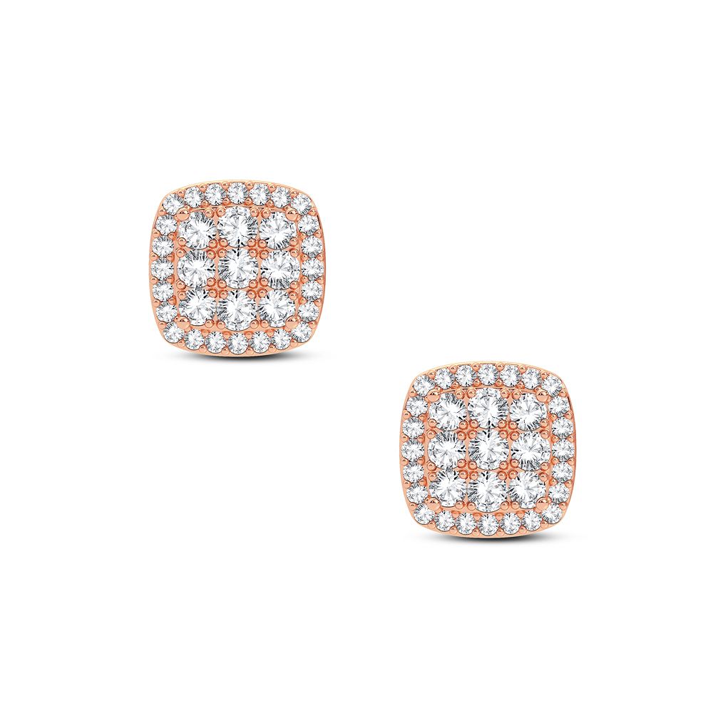 14K Rose Gold Exquisite 0.55Ct Diamond Earring