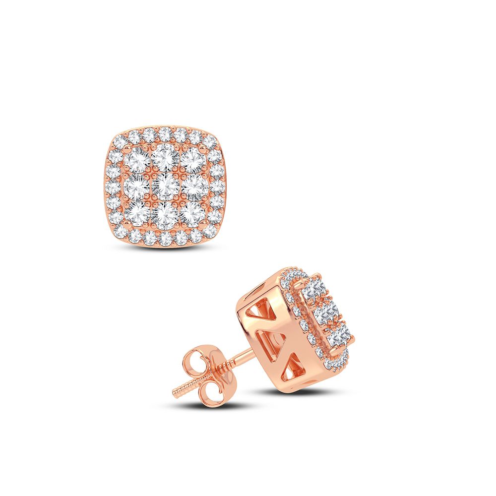 14K Rose Gold Exquisite 0.55Ct Diamond Earring