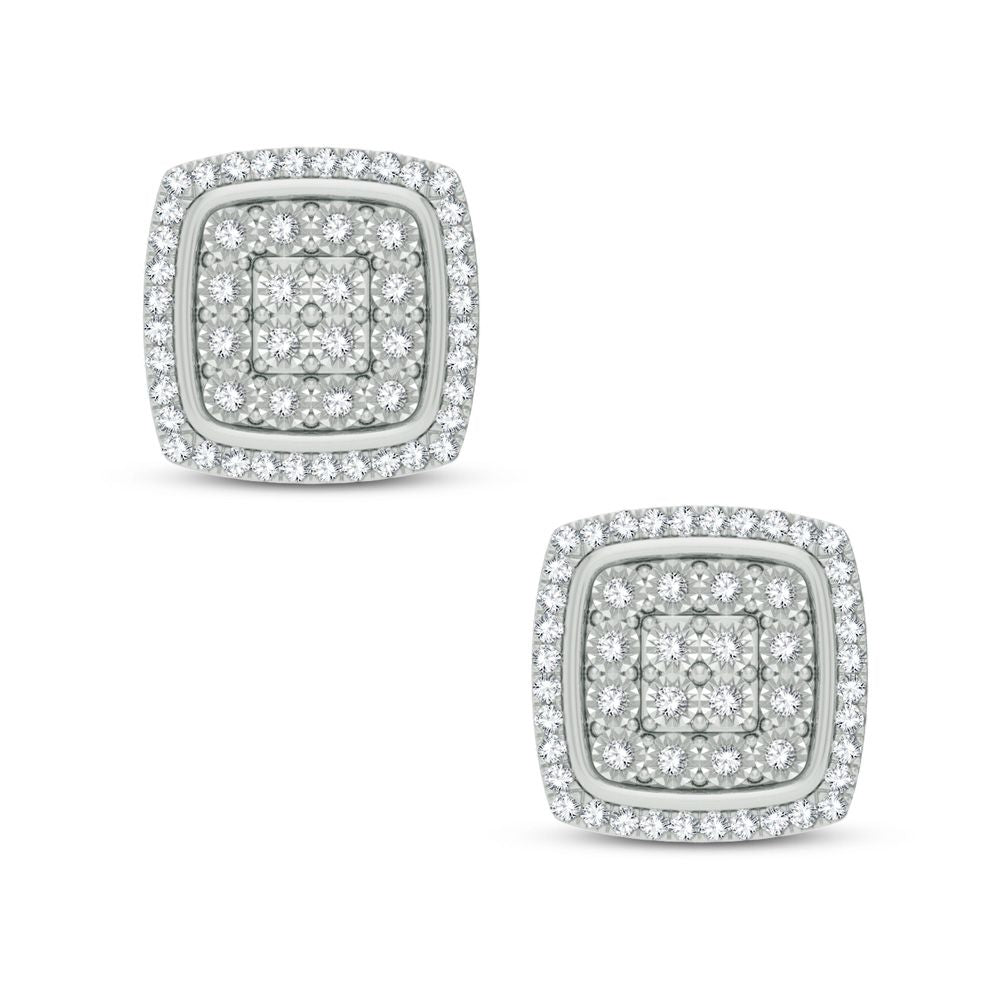 14K White Gold 0.25Ct Diamond Earring