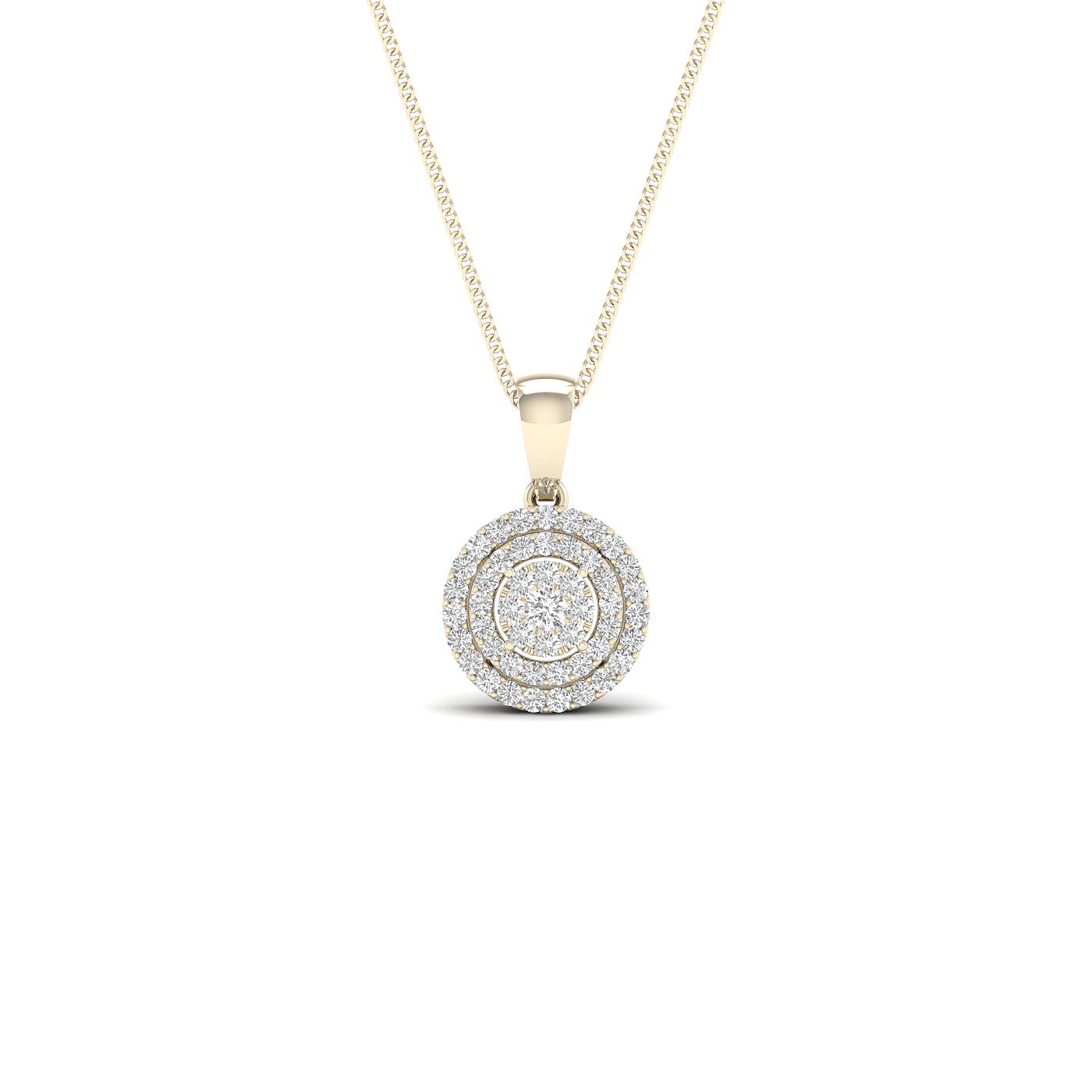 10K Yellow Gold Dazzling 0.13Ct Diamond Pendant