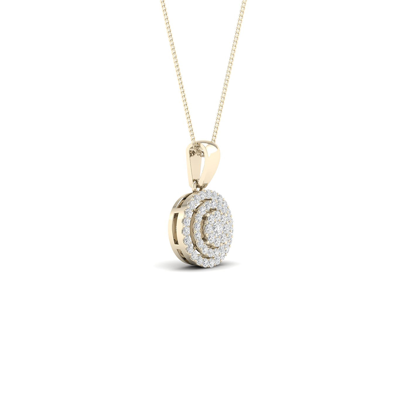 10K Yellow Gold Dazzling 0.13Ct Diamond Pendant