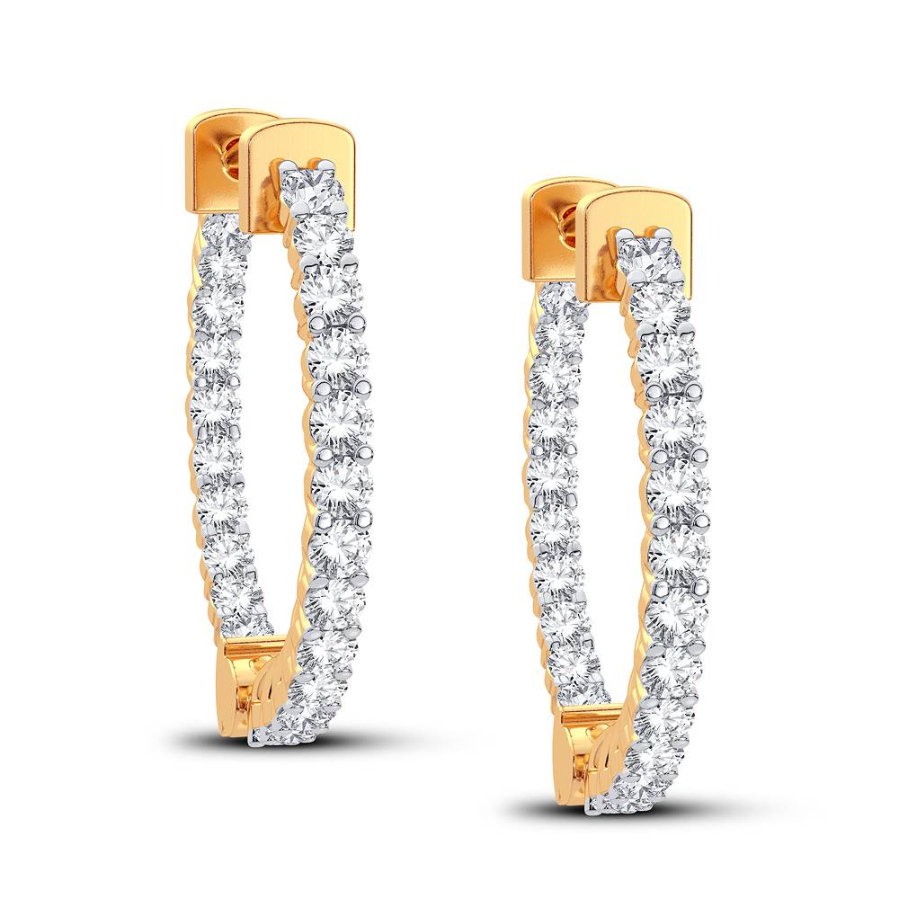 14K Yellow Gold Gorgeous 0.50Ct Diamond Earring