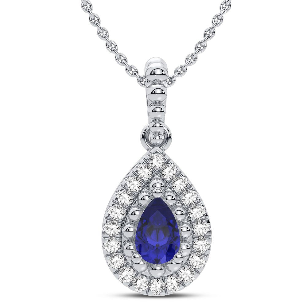 14K White Gold Beautiful 0.50Ct Diamond Pendant