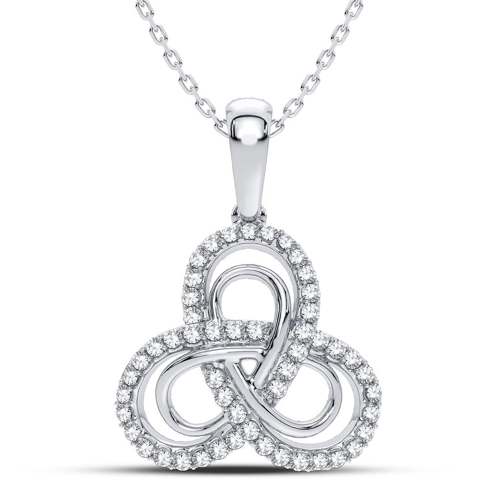 14K White Gold Magnifcnet 0.25Ct Diamond Pendant