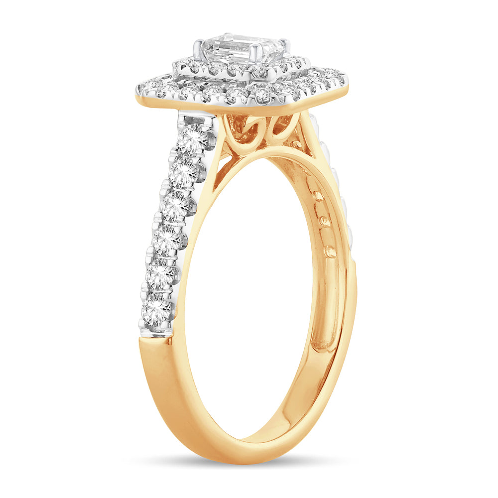 14K Yellow Gold Magnifcnet 1.00Ct Engagement Ring