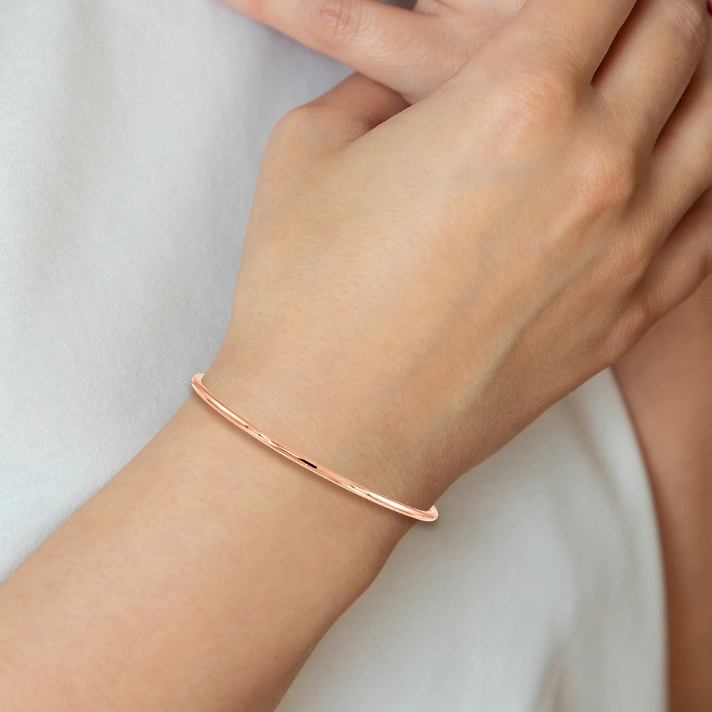 10K Rose Gold Slip-On Bangle