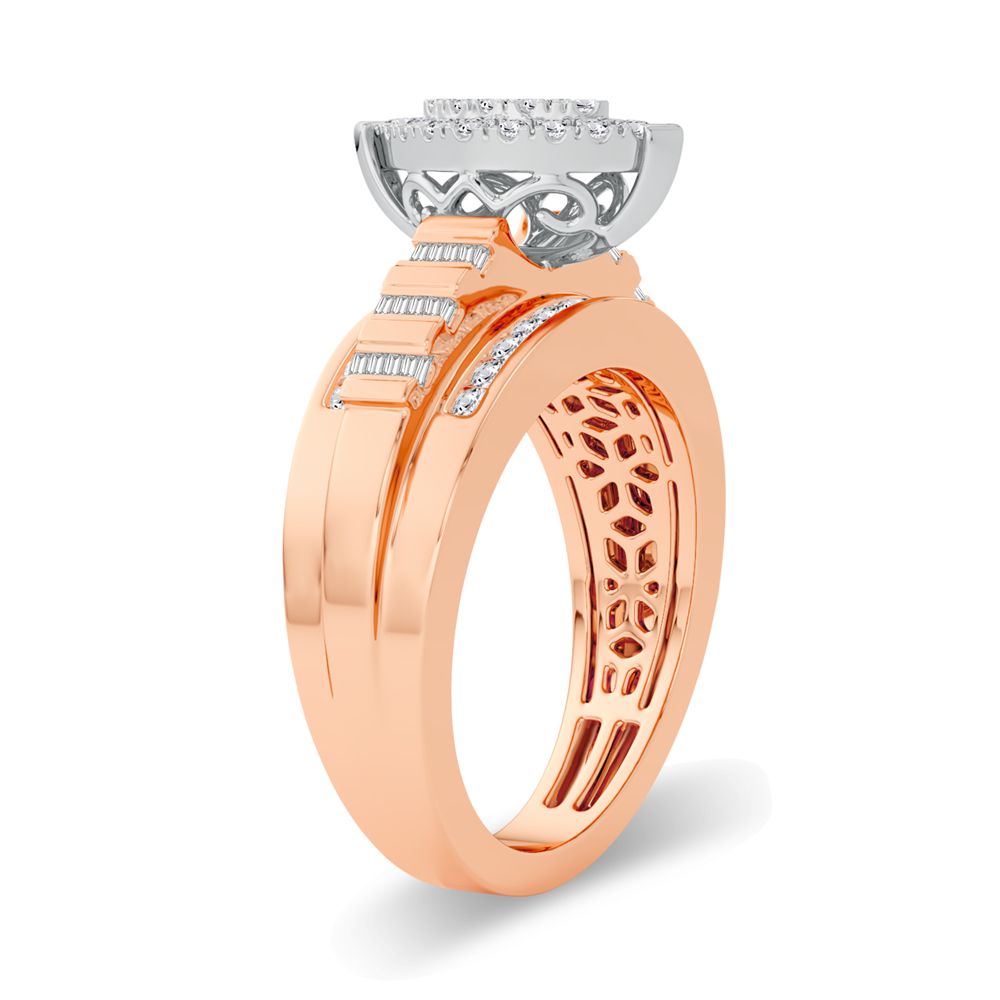 10K Rose Gold Exquisite 0.50Ct Diamond Ring